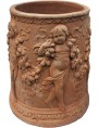 Cylinder decorated with terracotta cherubs, large model