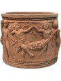 Cylinder decorated with terracotta cherubs, medium model