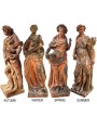 Antica originale serie di statue "le 4 stagioni" in terracotta