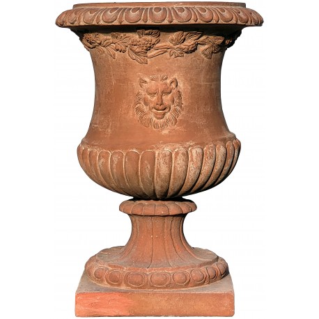 Florentine poded terracotta chalice H 64 cm