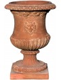Calice in terracotta H 64 cm baccellato fiorentino