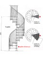 Development of a left-hand staircase consisting of 13 steps