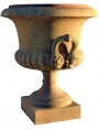 Terracotta ornamental vase with handles