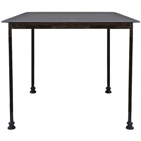 square Minimalist steel table 100 X 100 cm