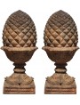Grandi pigne ornamentali H.85cm in terracotta dell'Impruneta