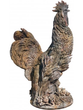 huge handmade terracotta rooster