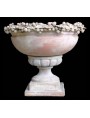 Terracotta vase cup pot with grapes calix