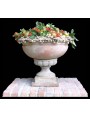 Terracotta vase cup pot with grapes calix