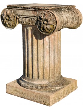 Colonna media ordine ionico H71 cm terracotta supporto base busti