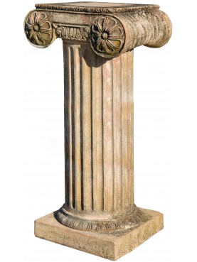 Colonna alta ordine ionico H88cm terracotta supporto base busti
