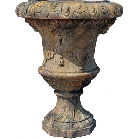 Large Florentine ornamental vase in terracotta from Impruneta
