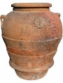 Ancient pair of high-necked Impruneta jars