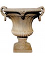 Terrcotta vase with rings - neoclassic ornamental calix