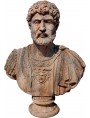 Hadrian terracotta bust dark patina