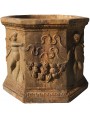 Terracotta cachepot, Ø46cm an ancient Florentine model of the Ricceri family