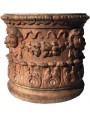 Terracotta cachepot, Ø32cm an ancient Florentine model of the Ricceri family