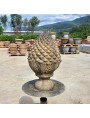 Patinated terracotta pinecone H 50cm