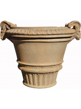 Tuscan Vase Ø52cms Impruneta flowerpot with Ram heads