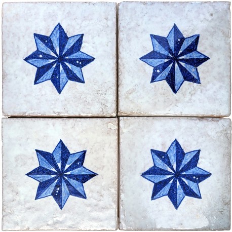 Majolica tile with star
