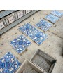 Pannello portoghese con azulejos in maiolica tradizionale