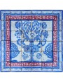 Pannello portoghese floreale azulejos e bordo rosso