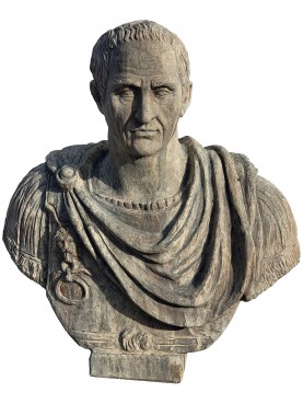 Julius Caesar - terracotta - roman statue copy of Vatican Museums bust