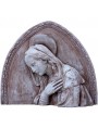 terracotta shield with Madonna - no patina