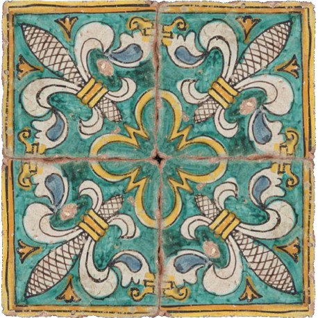 Piastrella Toscana rinascimentale 15 X 15 cm
