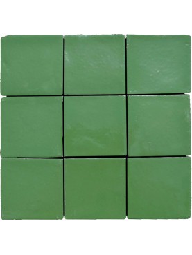 Hand-made Morocco Tile copper green