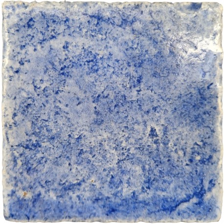 Majolica tile light blue marbled glitter paint
