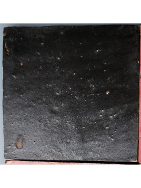 Hand calibrated black Moroccan zellige tiles