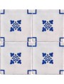 Majolica tile our production white and blue