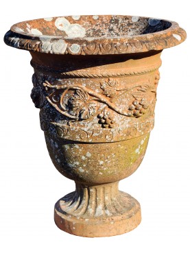 Large original antique semi-cylindrical goblet