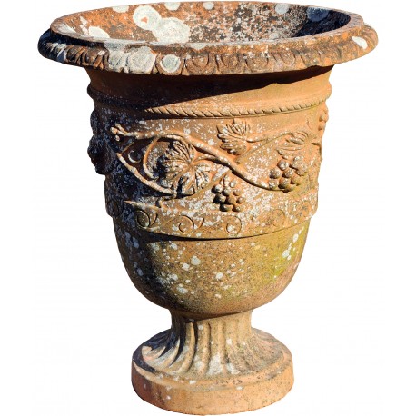 Large original antique semi-cylindrical goblet