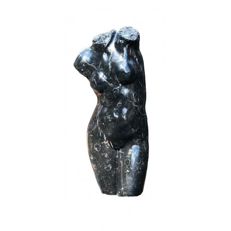 Busto femminile, Venere romana in marmo nero Piccola