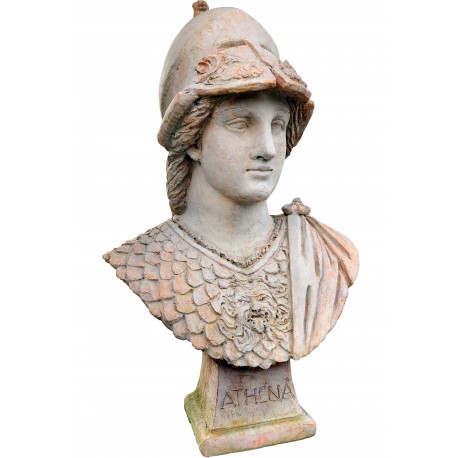 small Terracotta bust of the Athena of the Vatican Museums