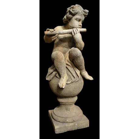 Putto on the ball with flute