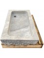 Hand chiseled recovery old marble sink
