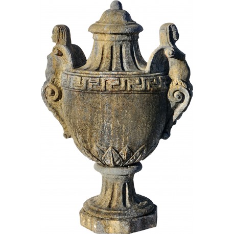 Vaso impero - calice da pilastro con sfingi