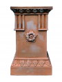 Strigilated Terracotta Base H.75cms/45x45cms for vase and statue
