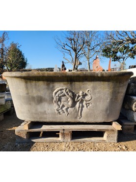 Ancient original Big bathtube in stone