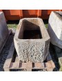 ancient octagonal limestone tank for olive oil