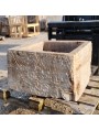 ancient rectangular limestone tank for olive oil