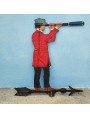 Sailor with spyglass - Original hand-painted recovery weather vane
