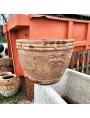 antico originale Cachepot in terracotta Napoletana egittizzante