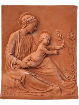 Madonna del giglio in terracotta - Luca della Robbia