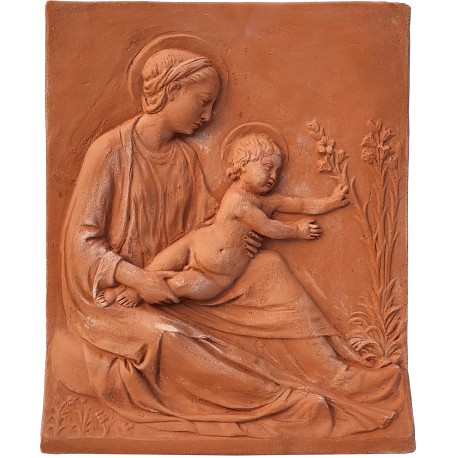 Madonna del giglio in terracotta - Luca della Robbia