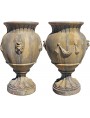 Tuscan Lucchese Empire vase - pair in patinated terracotta