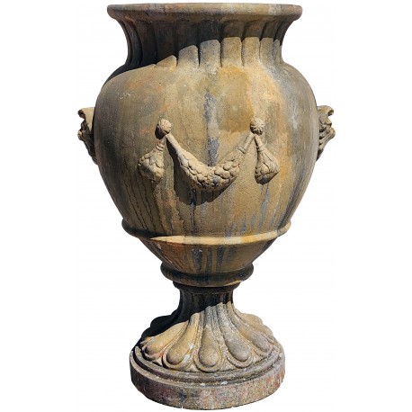 Vaso Impero Toscano Lucchese in terracotta patinata