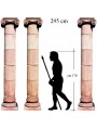 Terracotta columns cylindrical with two capitals